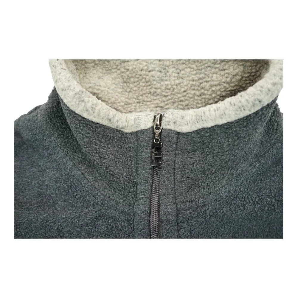 Disney Eeyore Womens Fleece Sweatshirt 1/4 Zip L Gray Unit‎ 45 Poly Blend